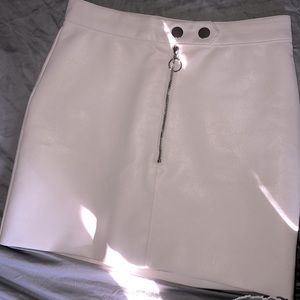 Faux leather mini skirt